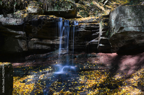 Tretstein Wasserfall bei Hammelburg in Franken Bayern im Herbst photo