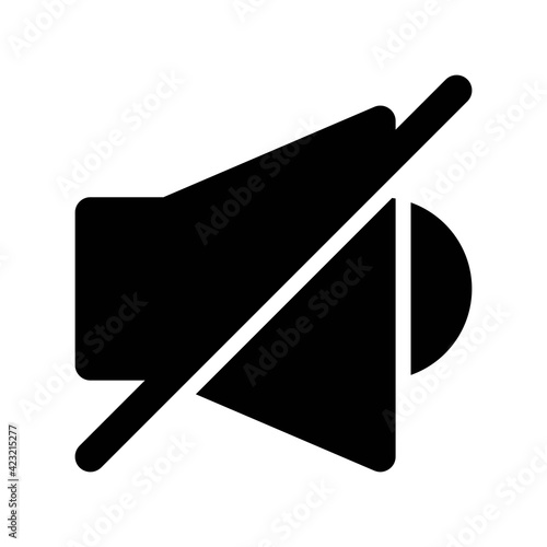 Icon  No Sound With Style Glyph