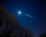 moon and stars. The bright moon in the sky with the stars. Night background with full moon