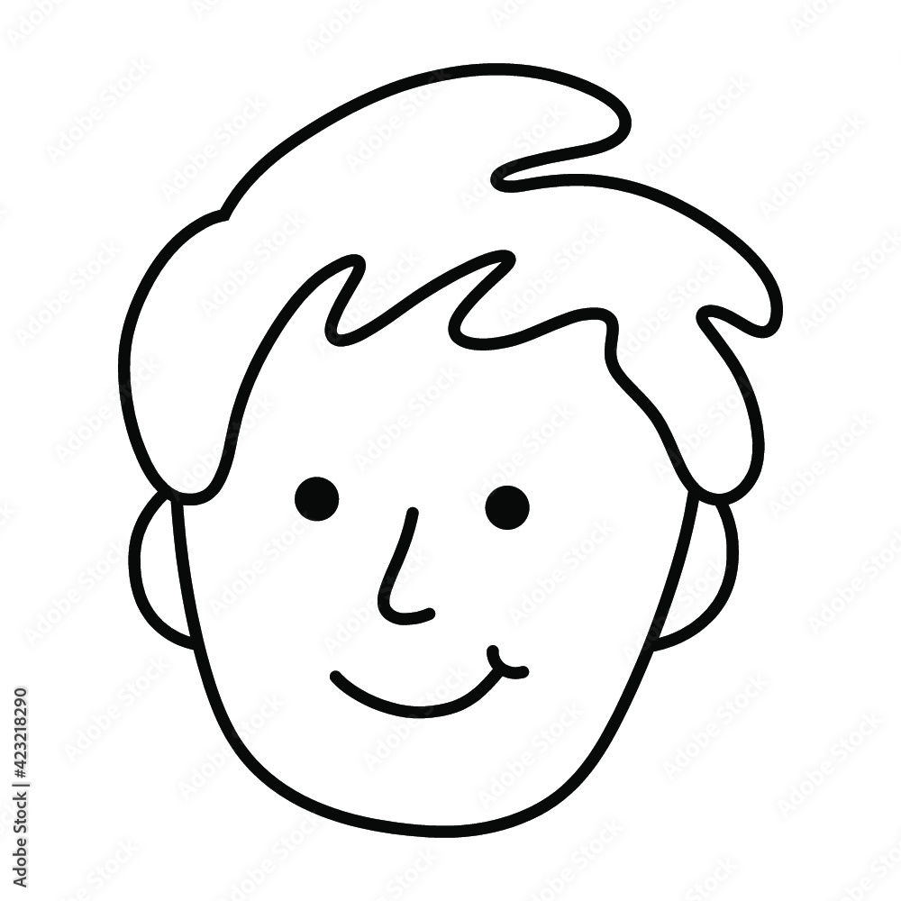 Cartoon head Symbol. avatar male icon. man face icon vector Cartoon head Symbol. avatar male icon. man face icon vector