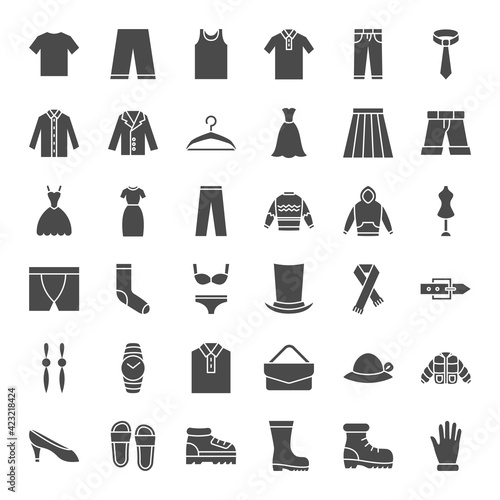 Clothes Solid Web Icons