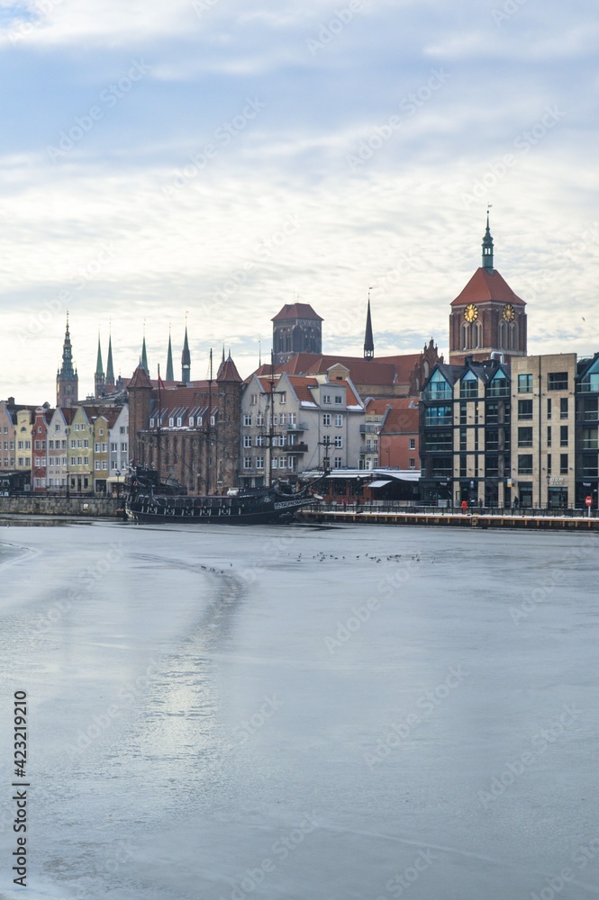 Obraz premium Gdańsk nadbrzeże nad Motławą