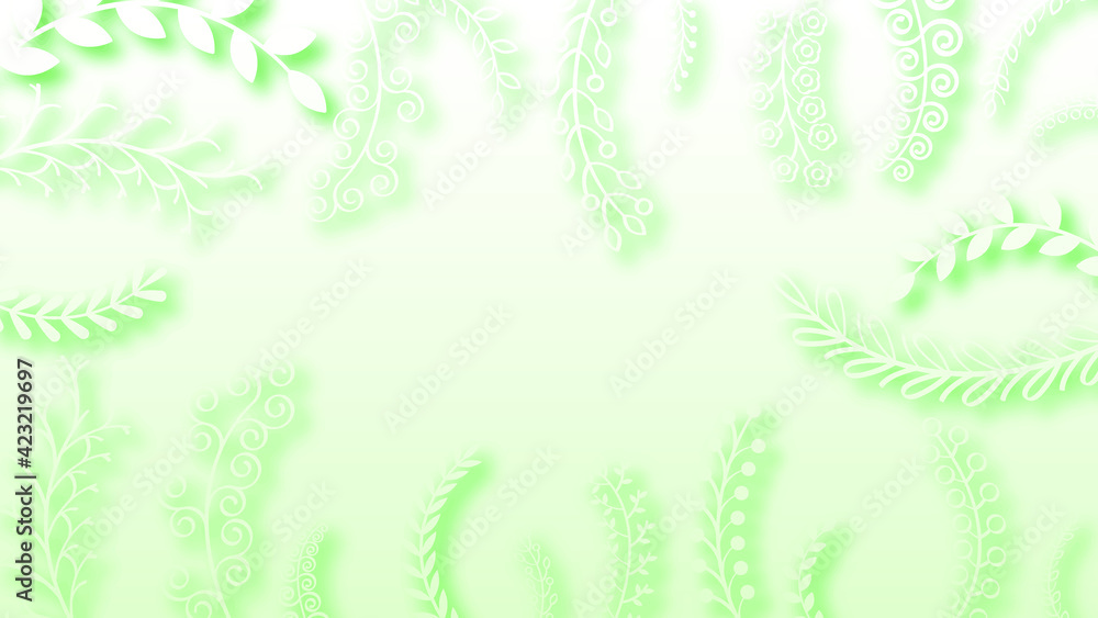 Abstract Background Summer Leaves With Shadows Vector Design Style Template Abstract Background Summer Leaves With Shadows Vector Design Style Template