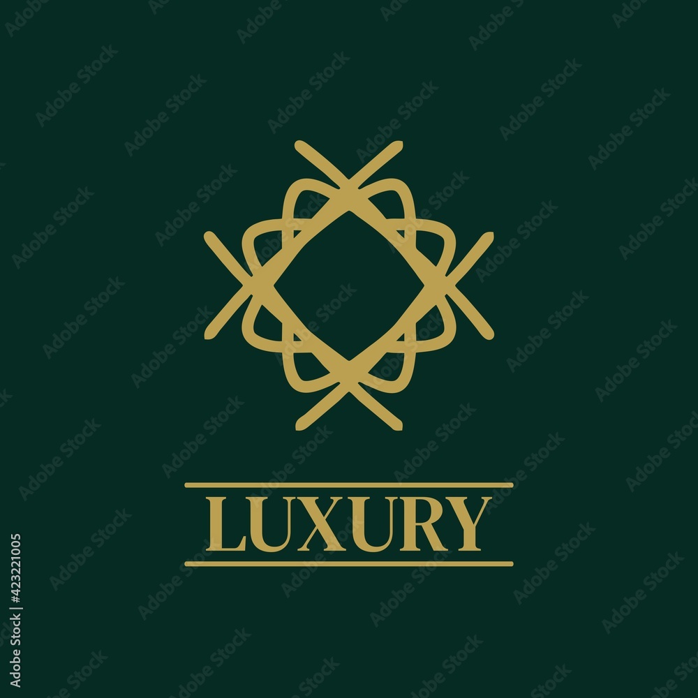 Fototapeta premium Mandala Geometric ornament logo Elegant premium icon vector design