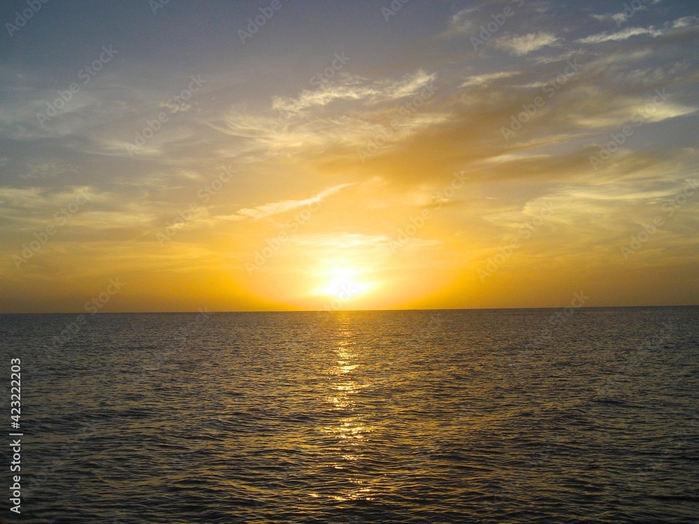 St Lucian sunset from the boat