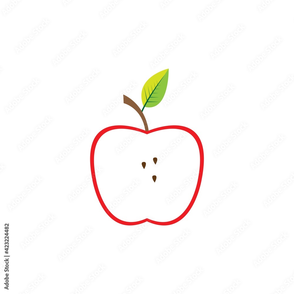 Fototapeta premium Apple vector illustration design icon logo template
