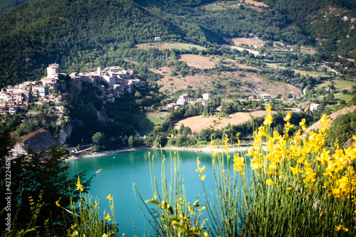 Lago del Turano vista dall'alto photo