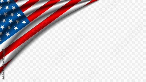 United States Flag Vector Closeup Illustration