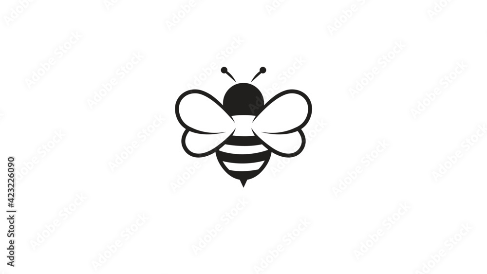 Creative Bee Lines Logo Design Vector Illustration Creative Bee Lines Logo Design Vector Illustration