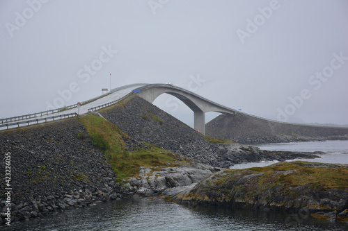 Storseisund-Brücke an der Atlantikstraße Atlantic Road Brücke bei More og Romsdal  in Norwegen photo