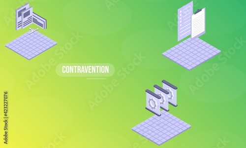 Contravention concept on abstract design photo