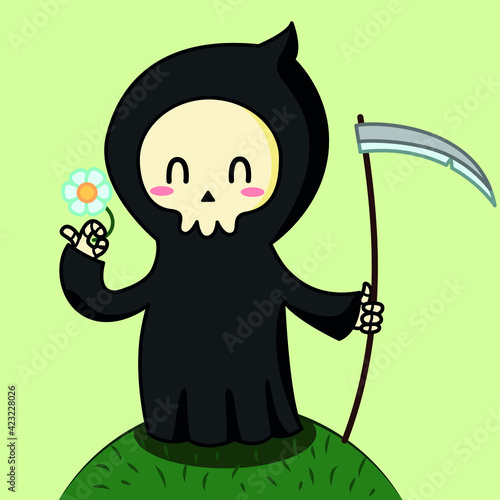 The cute reaper flat design