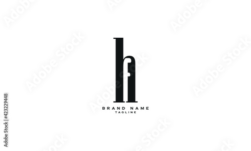 HF, FH, Abstract initial monogram letter alphabet logo design photo