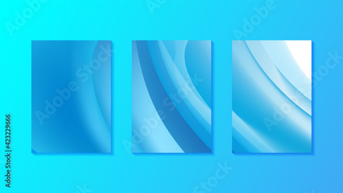Set of trendy abstract design templates with 3d flow shapes. Dynamic gradient composition. Applicable for covers, brochures, flyers, presentations, banners. Vector illustration. Eps10 