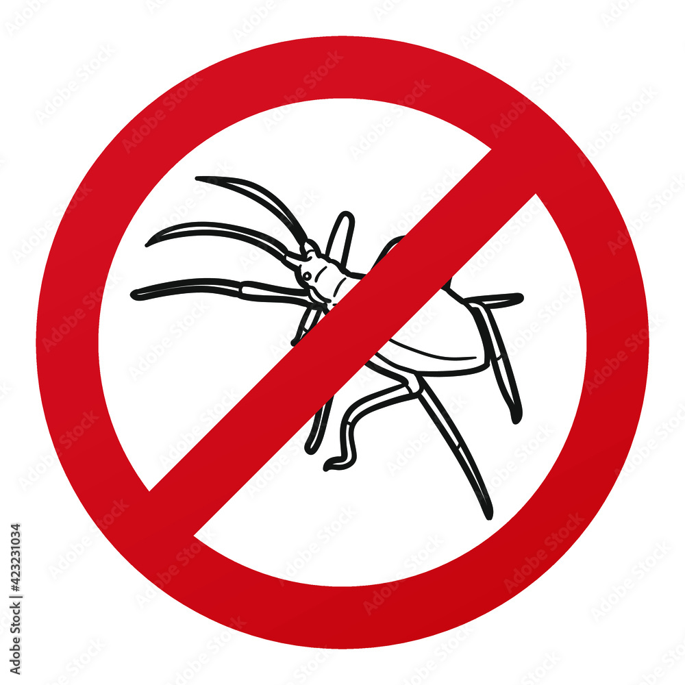No Aphid Symbol Isolated on White Background. Insect Vector Illustration Prohibition Stop Sign. No Aphid Symbol Isolated on White Background. Insect Vector Illustration Prohibition Stop Sign.