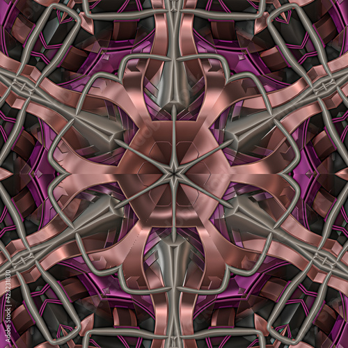 3d effect - abstract hexagonal geometric pattern
