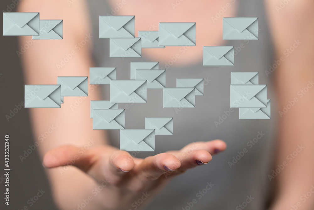 Network Communications with email symbol. Network Communications with email symbol.