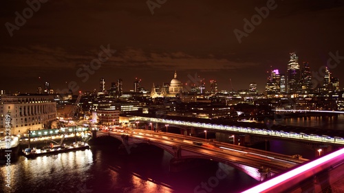 London skyline with St Paul’s Cathedral at night