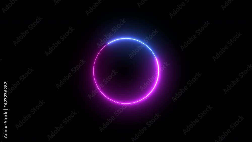 light glowing neon circles Abstract background light glowing neon circles Abstract background