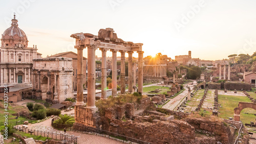 Rome. The Forum Romanum at dawn.