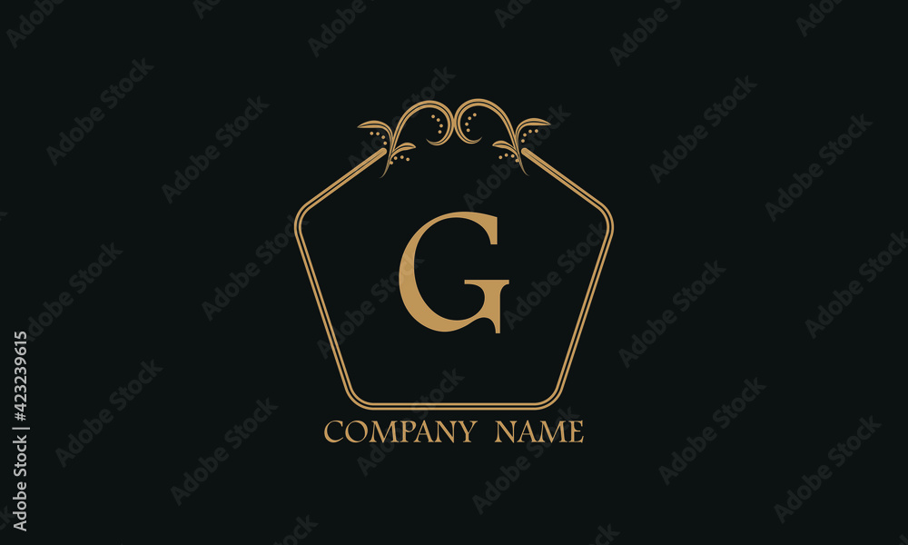 A simple exquisite monogram with the alphabet letter G. Can be used as a logo for a company, boutique, restaurant, business. A simple exquisite monogram with the alphabet letter G. Can be used as a logo for a company, boutique, restaurant, business.