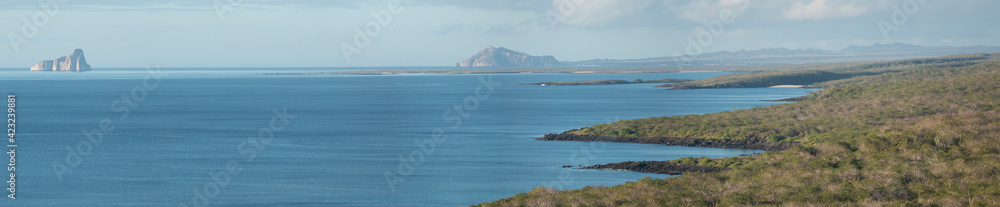 Panoramic from Darwin Bay at San Cristobal Island