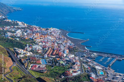 Aerial view of Santa Cruz de la Palma at La Palma, Canary islands, Spain photo