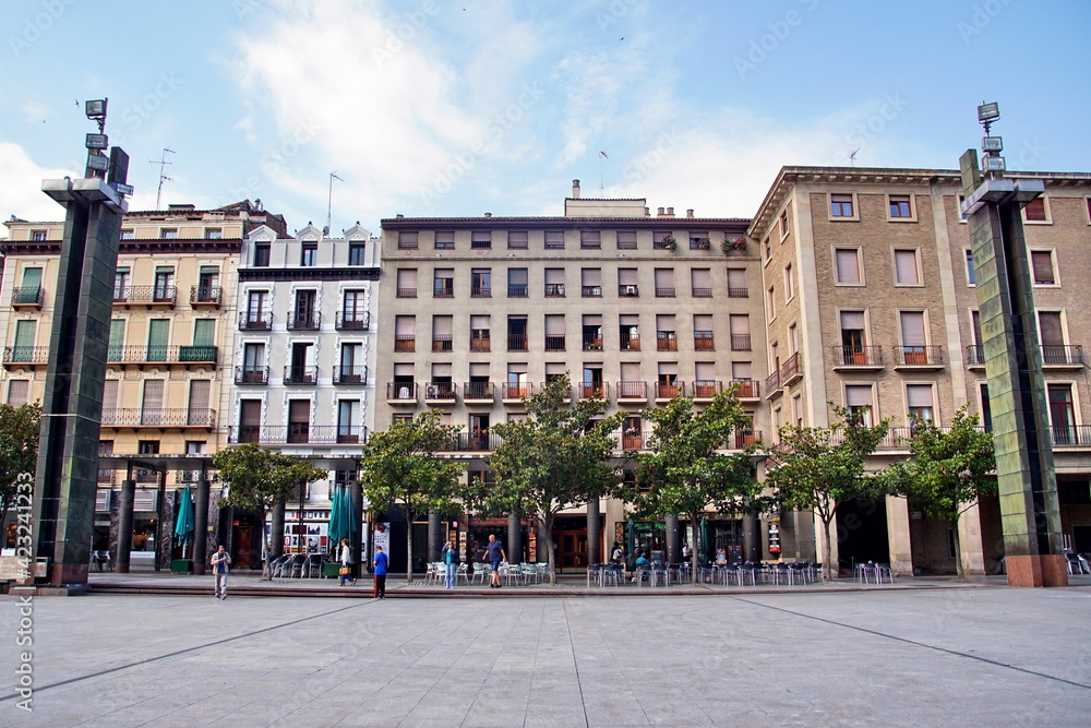 Plaza del Pilar Square in Zaragoza, Spain