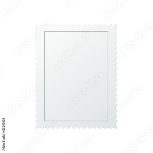 Blank post stamp template isolated on a white background