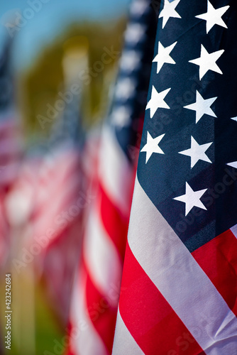 Fototapeta Naklejka Na Ścianę i Meble -  USA Flag Close-up