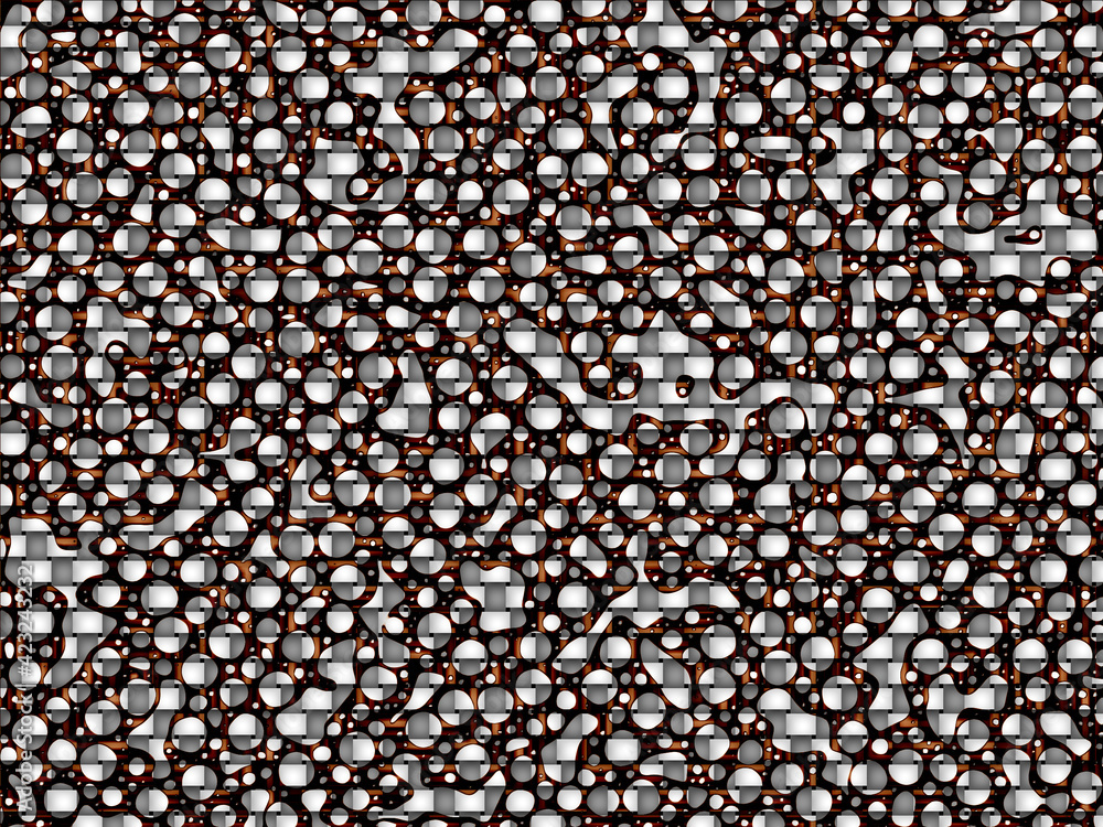 Modern abstract background of interwoven circles and squares and random shapes Modern abstract background of interwoven circles and squares and random shapes