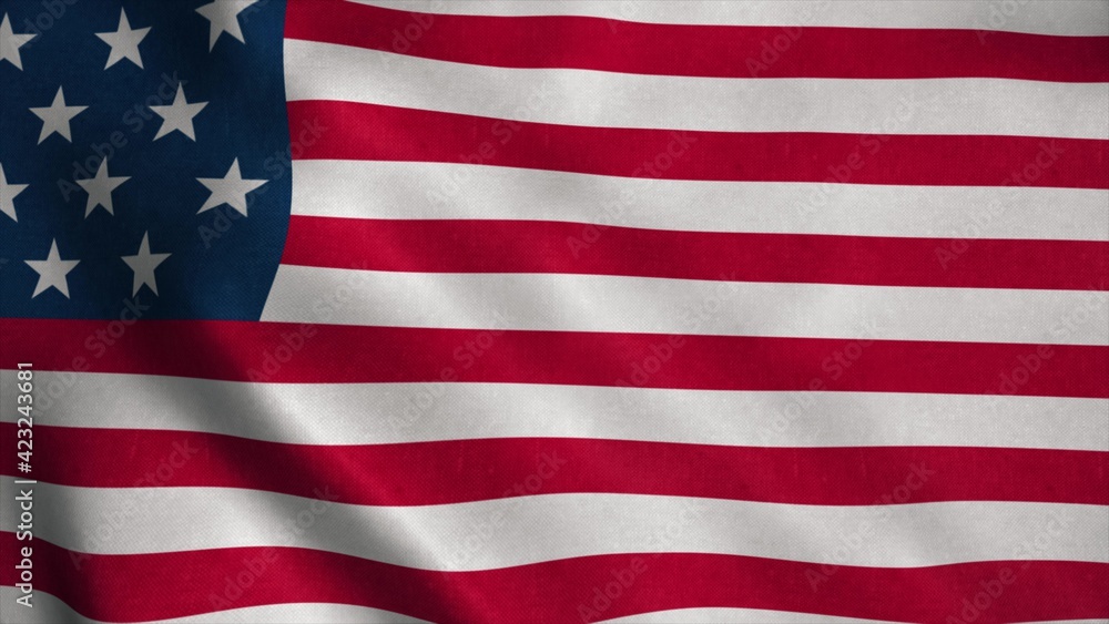 American flag fluttering in the wind. 3d illustration American flag fluttering in the wind. 3d illustration