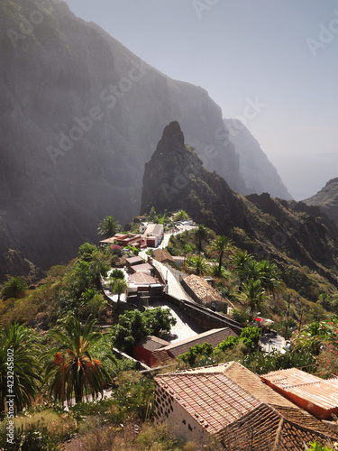 Beautiful Masca Village surrounded by mountains