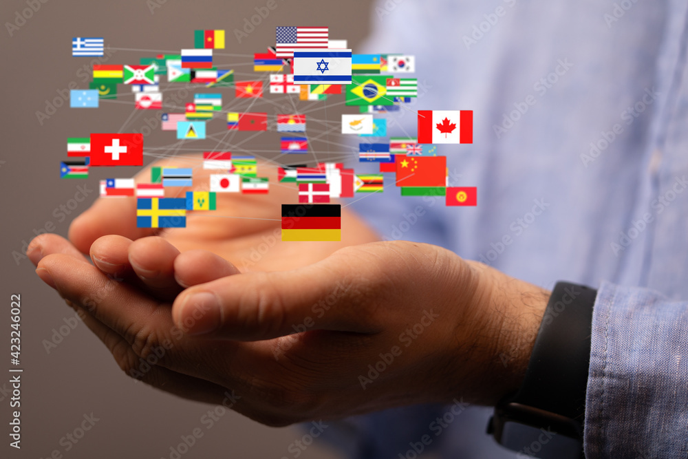 international counties flags - 3D realistic. international counties flags - 3D realistic.