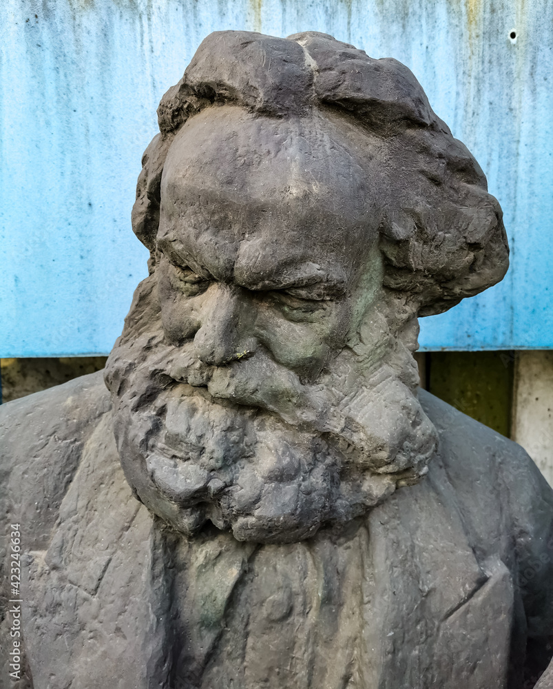 famous metal head sculpture