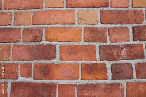 Brick wall in close up