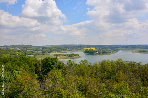 Talsperre Pöhl bei Plauen in Sachsen, Panorama über den Stausee photo