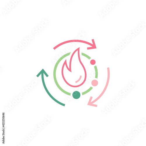 Metabolism icon. Linear medical pictogram. Vector illustration