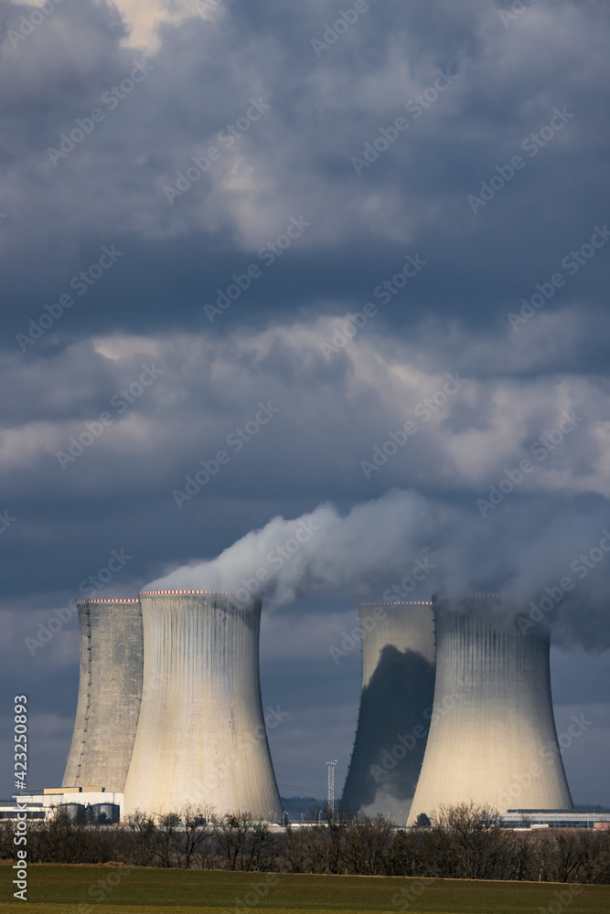 Fototapeta premium Nuclear power station Dukovany, Vysocina region, Czech republic