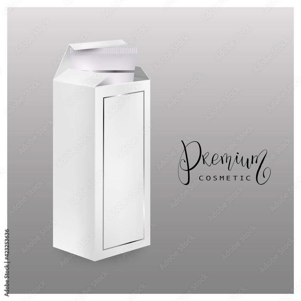 High white cardboard box mockup. Set of realistic vertical tall cardboard rectangular cosmetic or medical packaging, paper boxes. High white cardboard box mockup. Set of realistic vertical tall cardboard rectangular cosmetic or medical packaging, paper boxes.