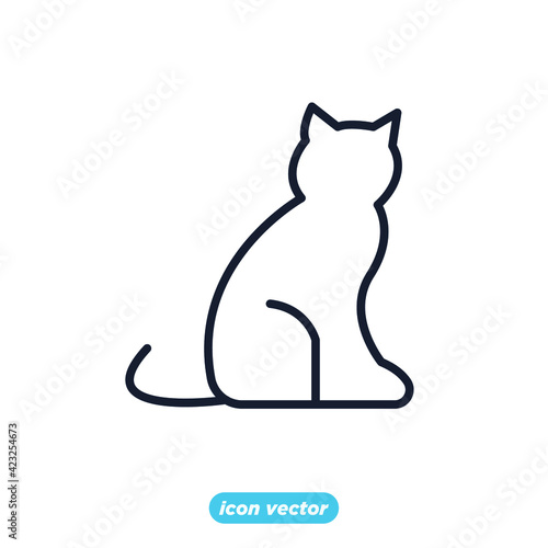 pet cat icon. animal cat symbol template for graphic and web design collection logo vector illustration