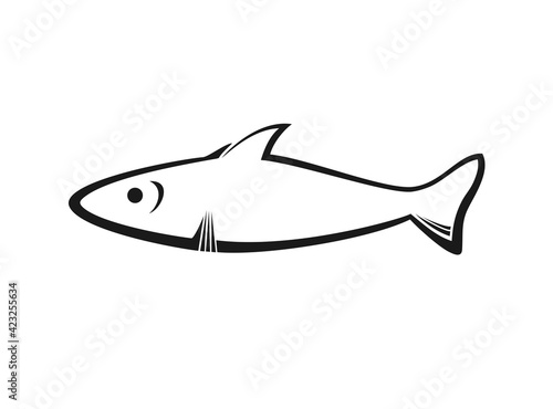Creative design of flat fish illustration