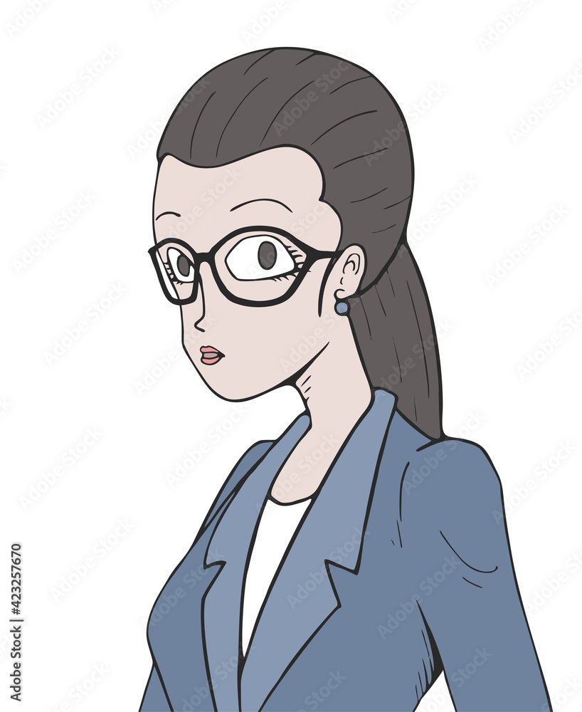 Elegant woman with glasses
