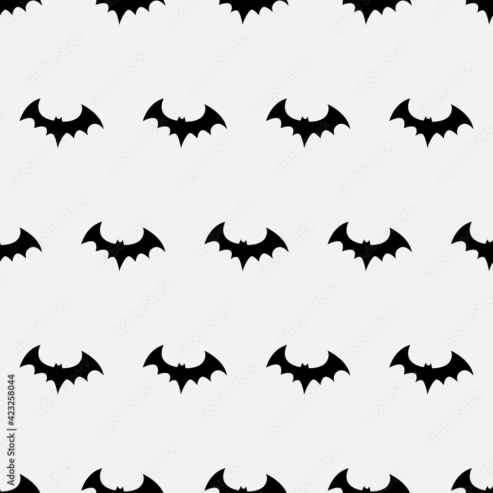 Obraz premium Bats Pattern. Black Bats Wallpaper Pattern.