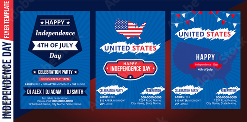 Happy independence day 4 th july, United states of america day. United states of america independence day. 4th july Happy independence day flyer design template. USA symbol, fourth of july Independenc