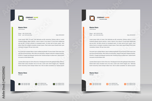Letterhead design template. Creative, minimalist and clean modern business A4 letterhead template design for your project. Illustration vector