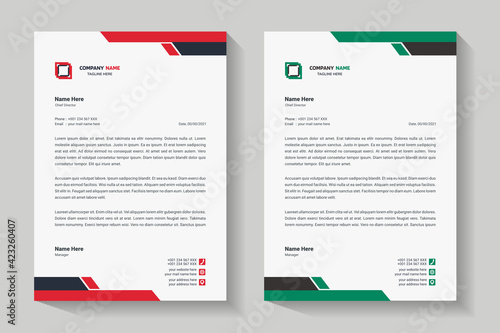 Letterhead design template. Creative and elegant modern business A4 letterhead template for your project design. Illustration vector