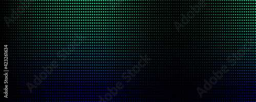Abstract dark green background with halftone style. Trendy dotted gradient color backdrop. Vector