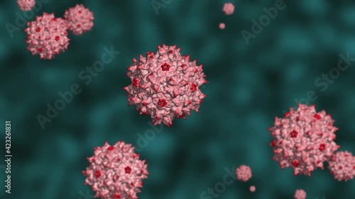 Adeno-associated virus used as vectors in gene therapy and other genetic delivery application; AAV of Parvovirus family used in biotechnology 3d render photo