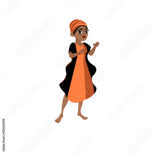 Isolated African american woman - Vector illustration design
